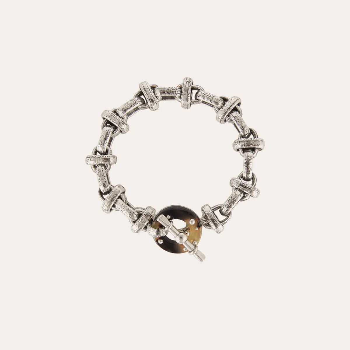 Cheap Gas Bijoux Adrian bracelet acetate silver - Tortoise Brown