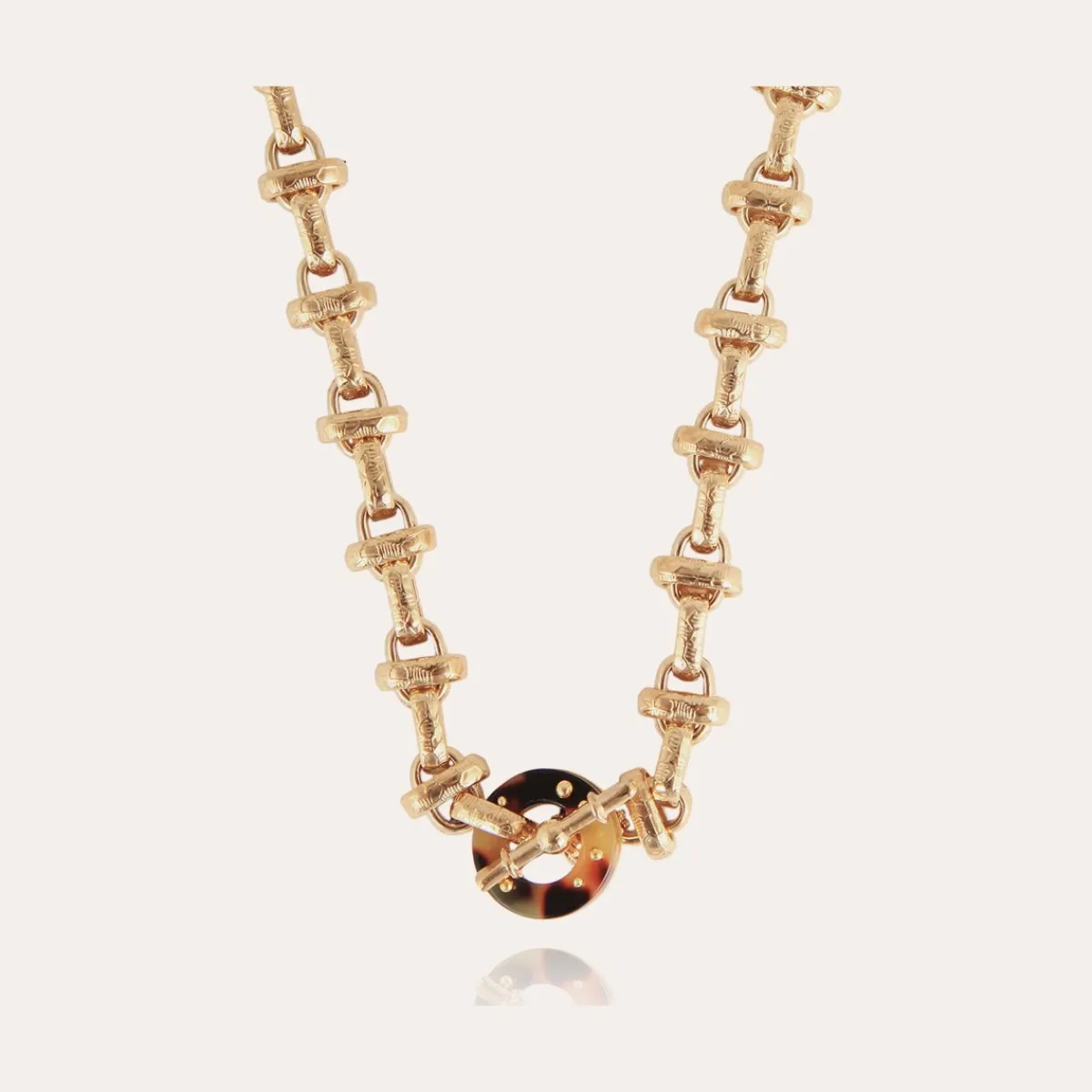 Flash Sale Gas Bijoux Adrian necklace acetate gold - Tortoise Brown