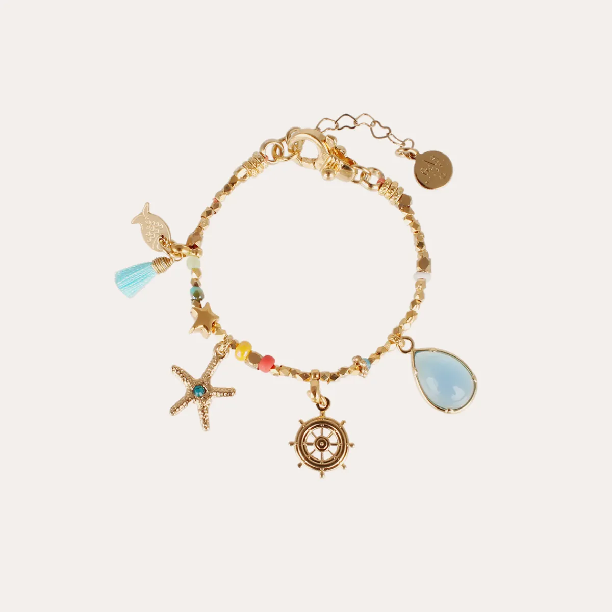 Shop Gas Bijoux Alice kids bracelet gold Lightbluemultico