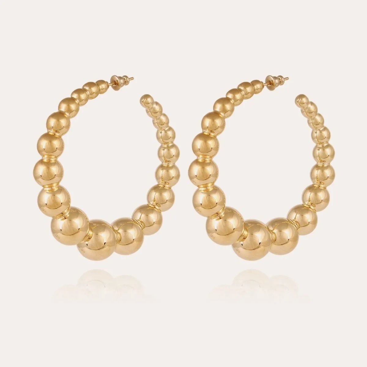 Store Gas Bijoux Andy hoop earrings large size gold NOCOLOR