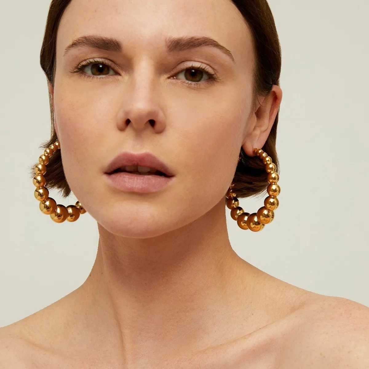 Store Gas Bijoux Andy hoop earrings large size gold NOCOLOR