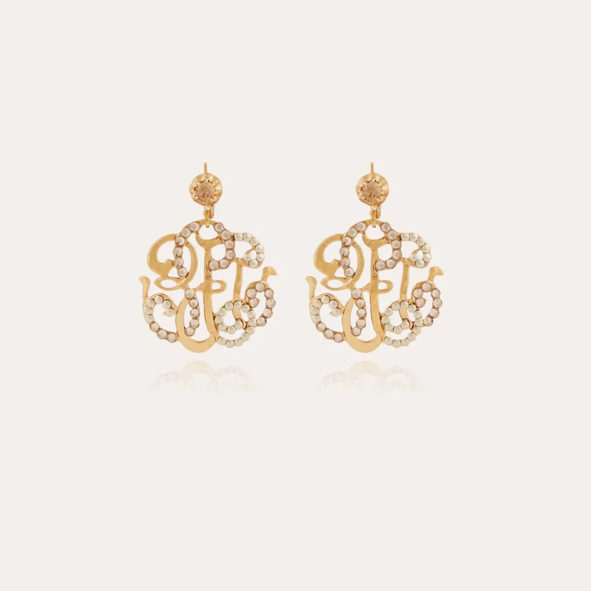 Discount Gas Bijoux Arabesque earrings small size gold NOCOLOR