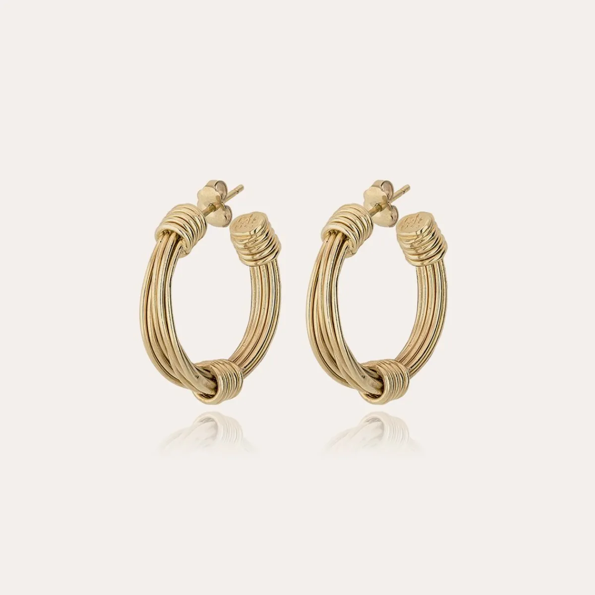 Cheap Gas Bijoux Ariane hoop earrings small size gold NOCOLOR