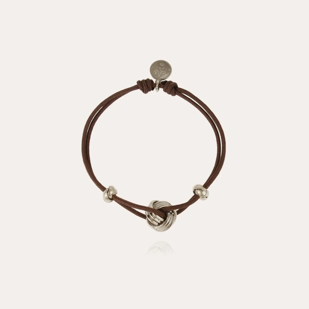 Fashion Gas Bijoux Atik bracelet silver Brown