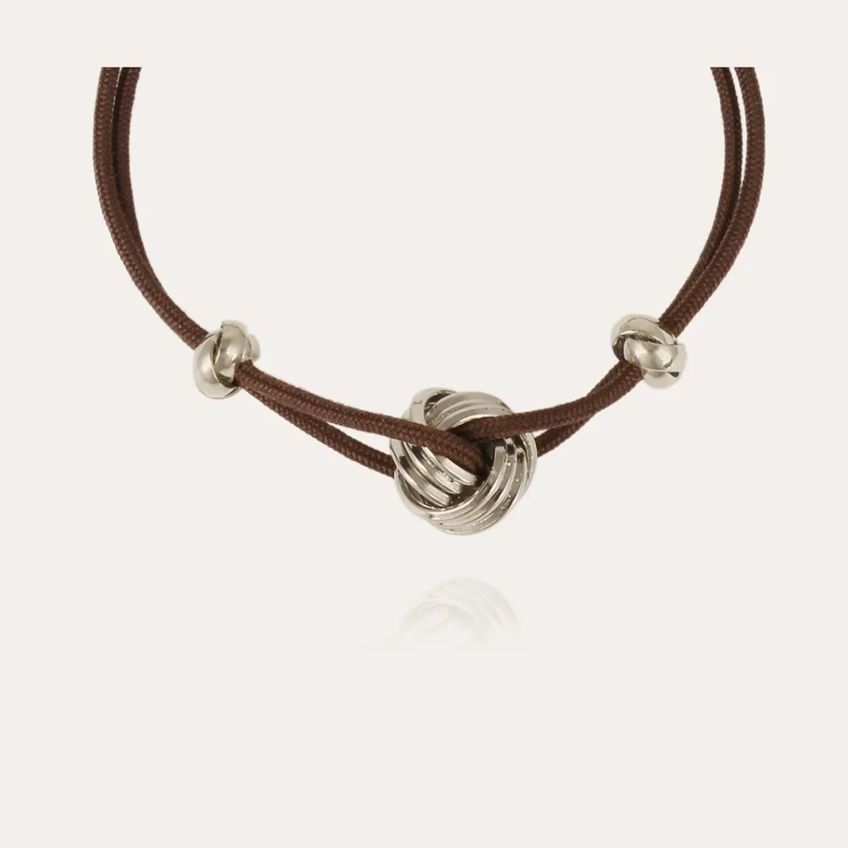 Fashion Gas Bijoux Atik bracelet silver Brown