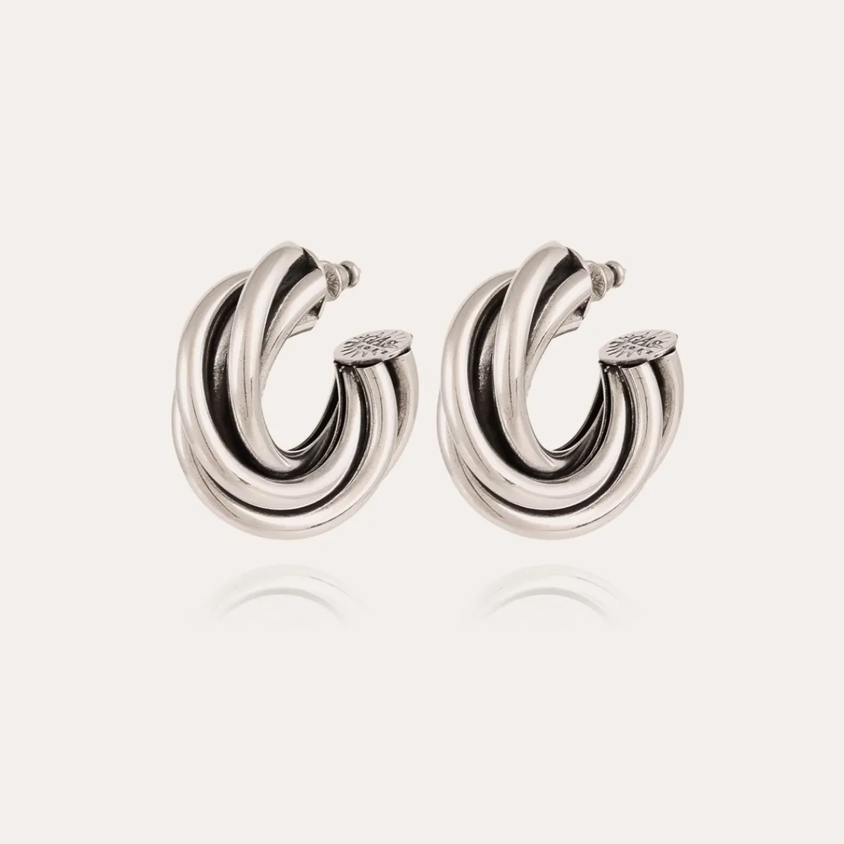 Online Gas Bijoux Atik hoop earrings midle size silver NOCOLOR