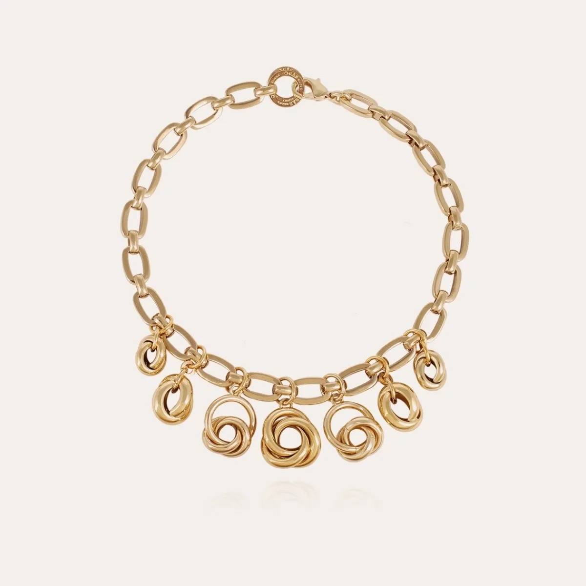 Shop Gas Bijoux Atika charming necklace gold Golden