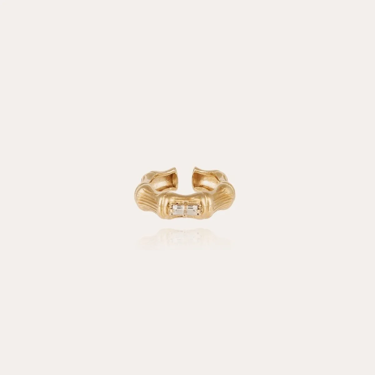 Outlet Gas Bijoux Bambou jonc strass ring gold Crystal