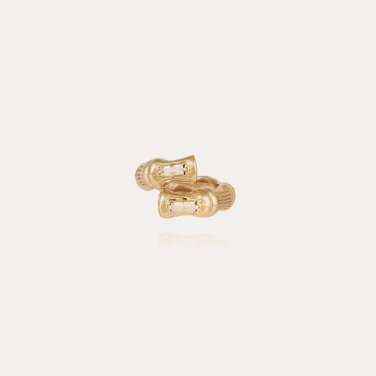 Best Sale Gas Bijoux Bambou liane strass ring gold Crystal