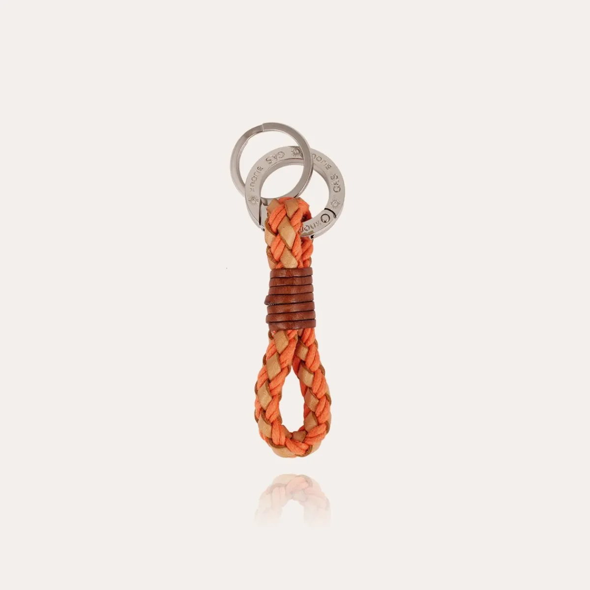 Shop Gas Bijoux Barcelona key ring silver Orange