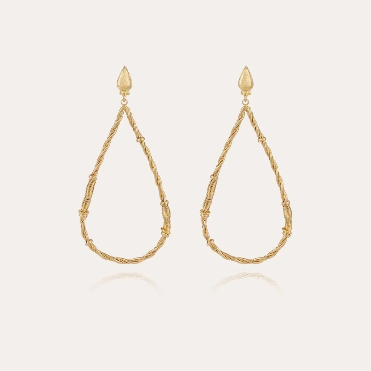 Cheap Gas Bijoux Bibi Torsade earrings gold NOCOLOR