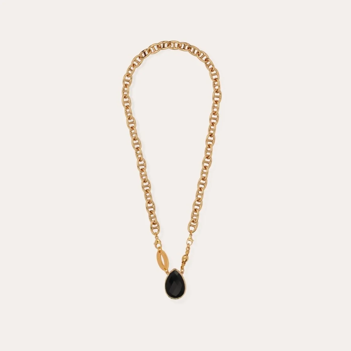 Online Gas Bijoux Billy necklace gold - Black Onyx Onyxcoloredstone