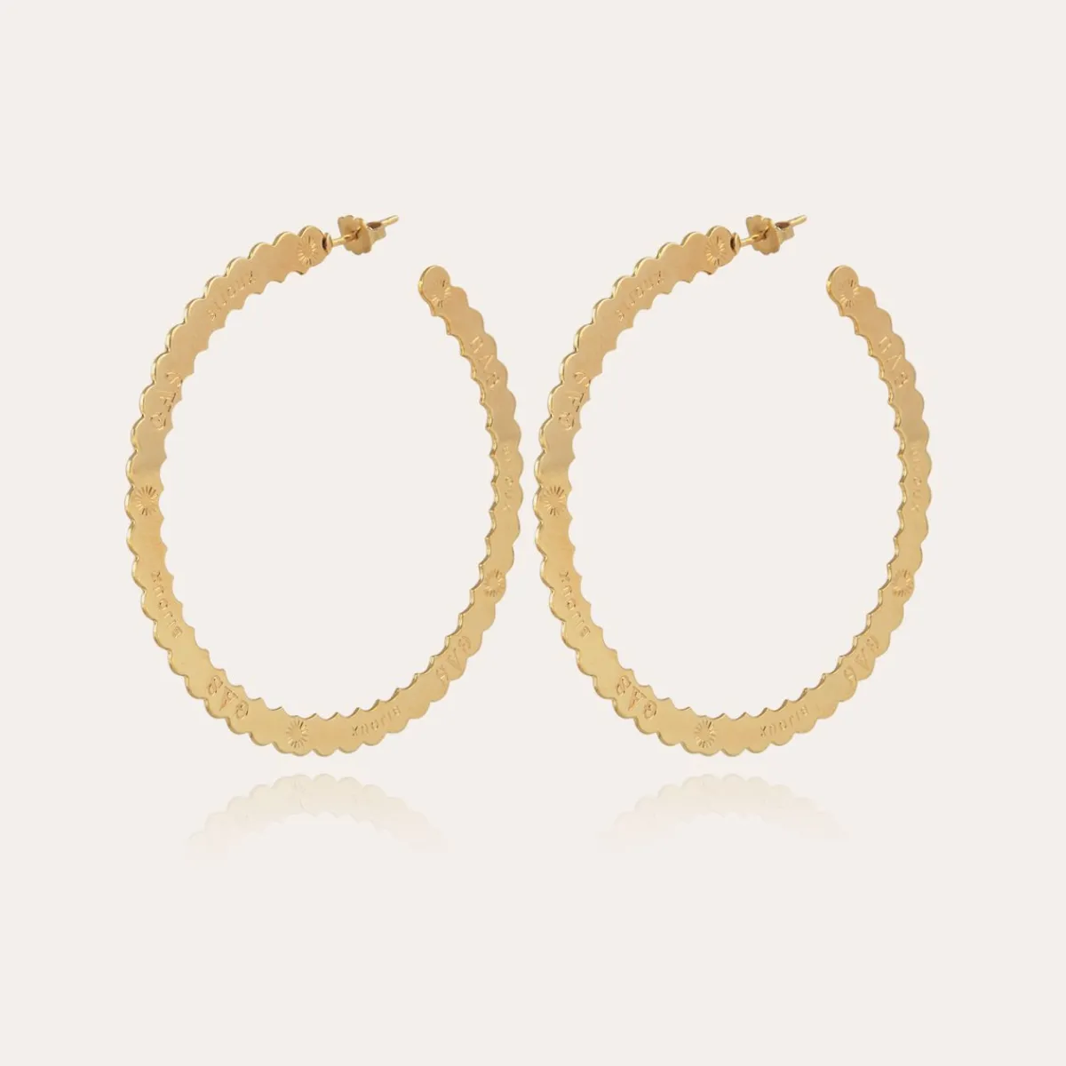 Outlet Gas Bijoux Bolduc hoop earrings large size gold NOCOLOR