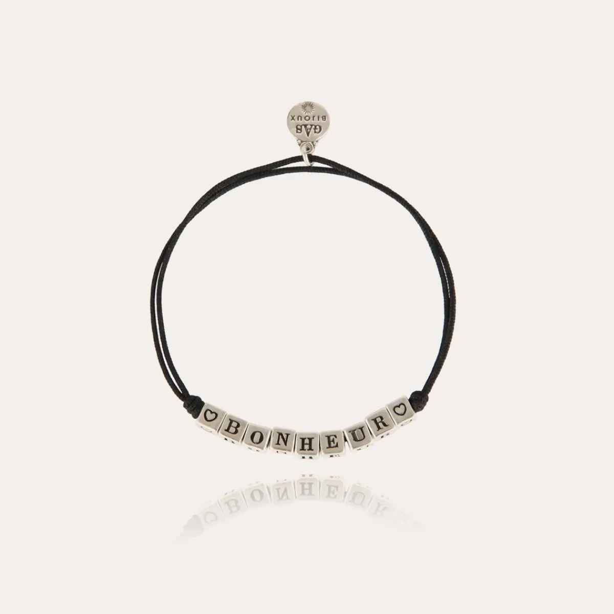 Cheap Gas Bijoux Bonheur bracelet silver Black