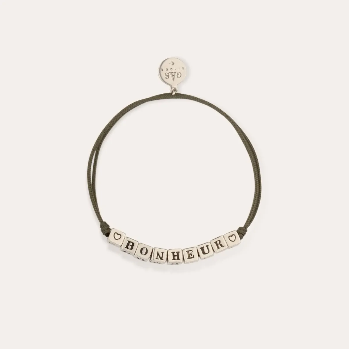 Sale Gas Bijoux Bonheur bracelet silver Khaki