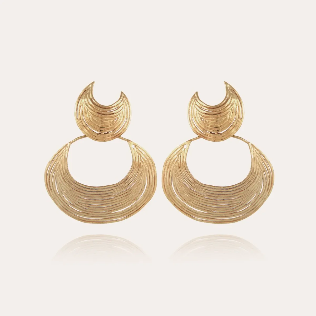 Cheap Gas Bijoux Boucles d'oreilles Luna Wave dorées SANSCOULEUR