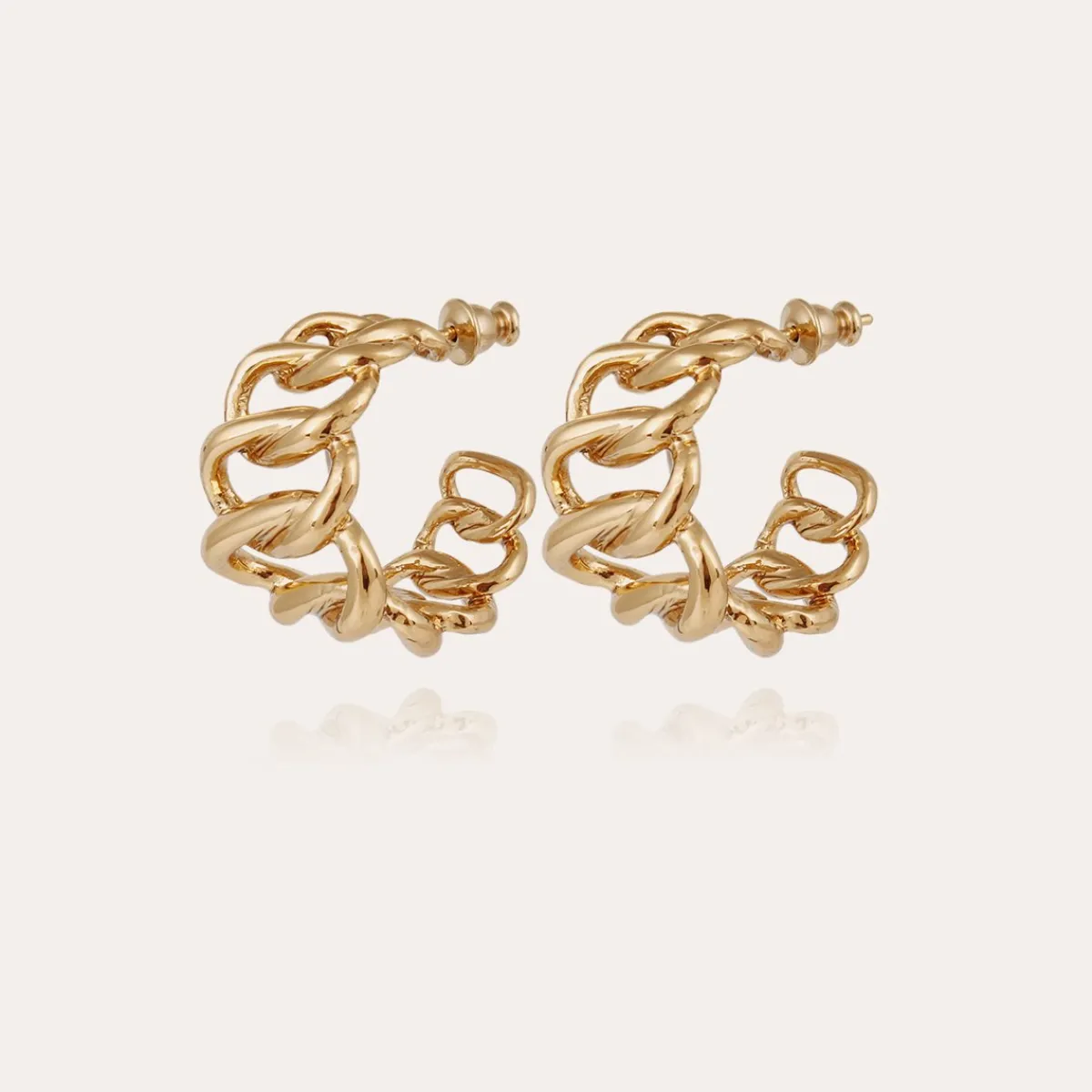 Clearance Gas Bijoux Bronx hoop earrings gold NOCOLOR