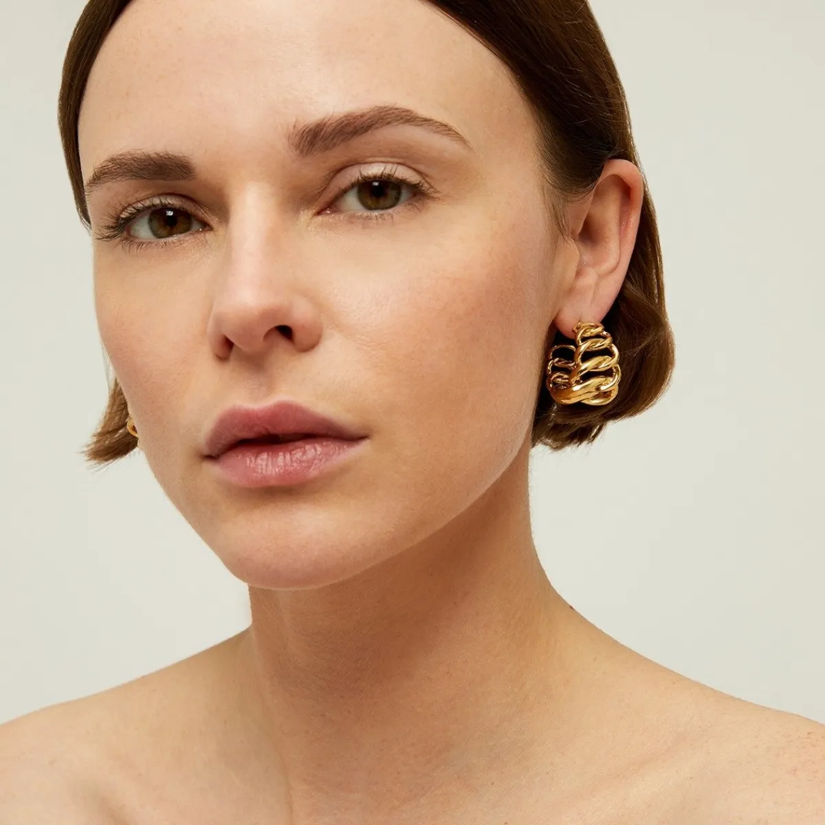 Clearance Gas Bijoux Bronx hoop earrings gold NOCOLOR