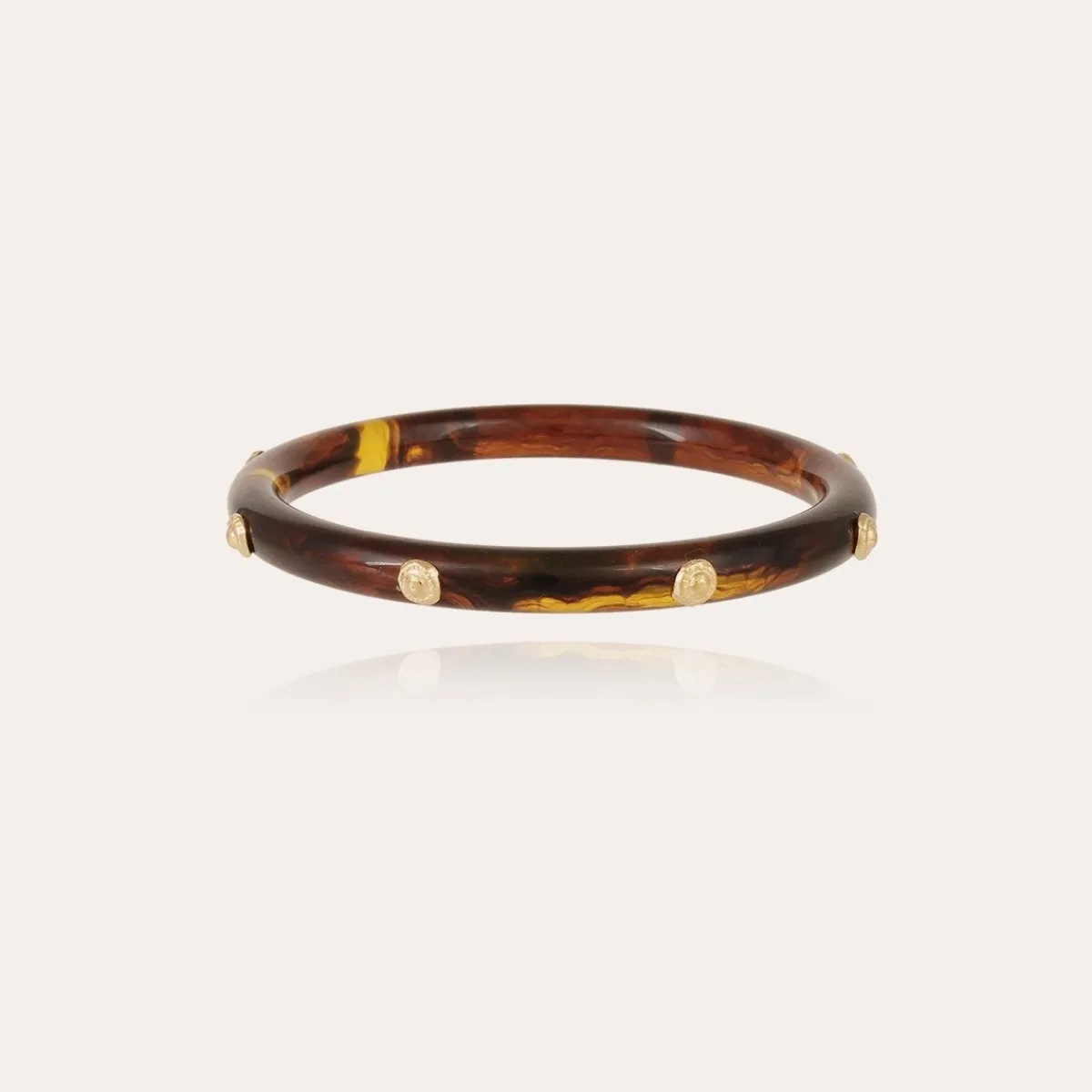 Clearance Gas Bijoux Caftan Bis Bracelet acetate gold - Brown Tortoise