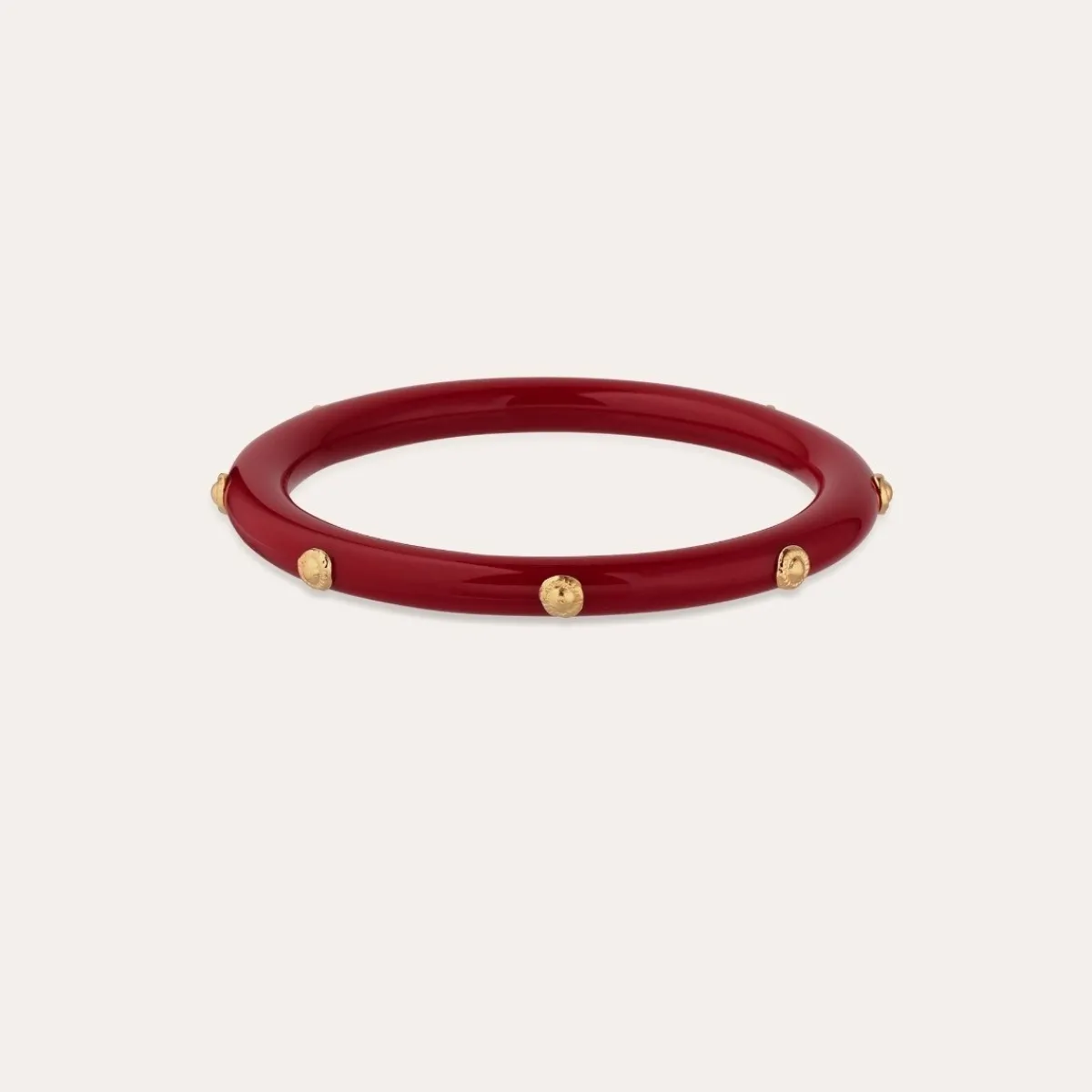 New Gas Bijoux Caftan Bis bracelet acetate gold - Red