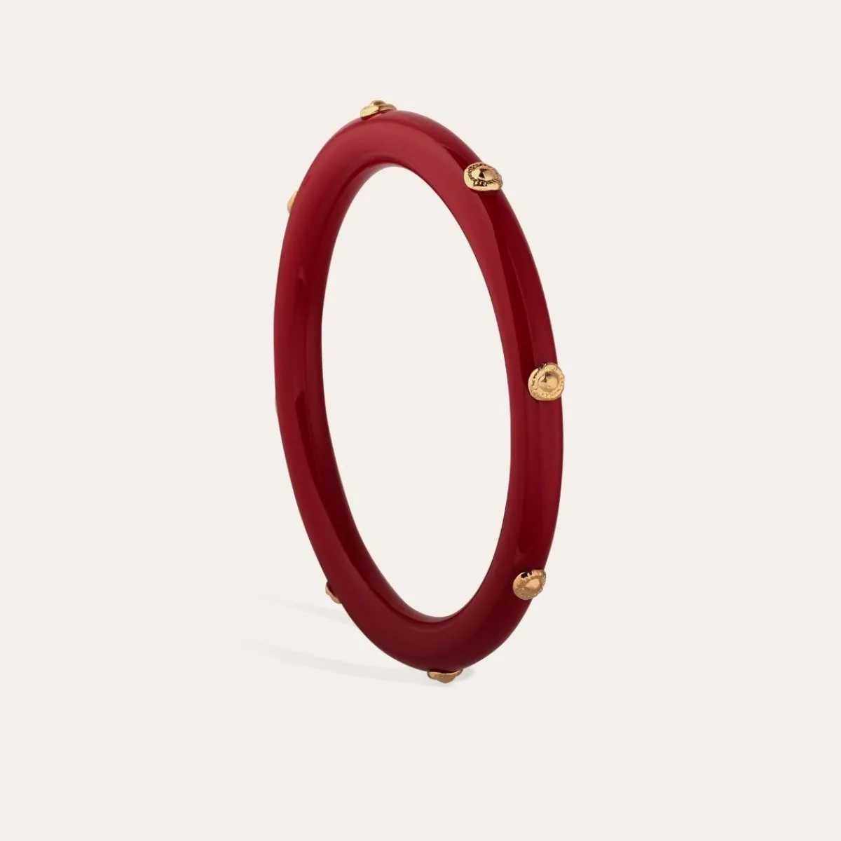 New Gas Bijoux Caftan Bis bracelet acetate gold - Red