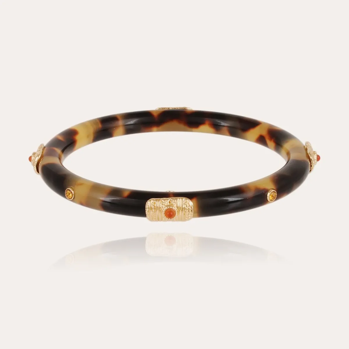 Cheap Gas Bijoux Caftan Meknes bracelet acetate gold - Tortoise Brown