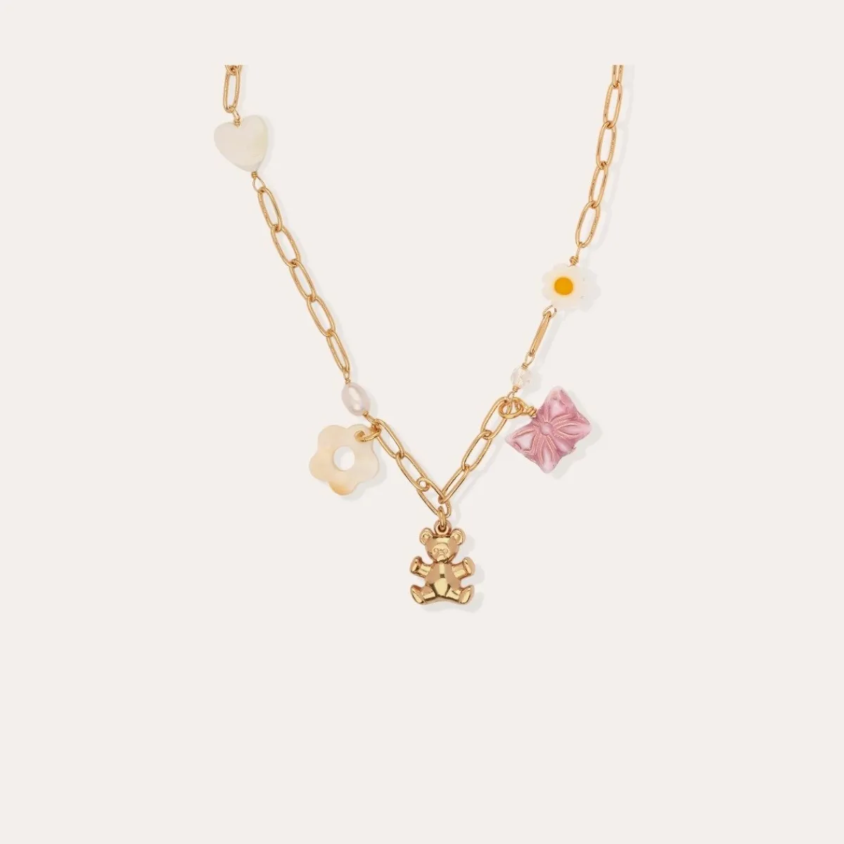 Fashion Gas Bijoux Capucine kids necklace gold Pink