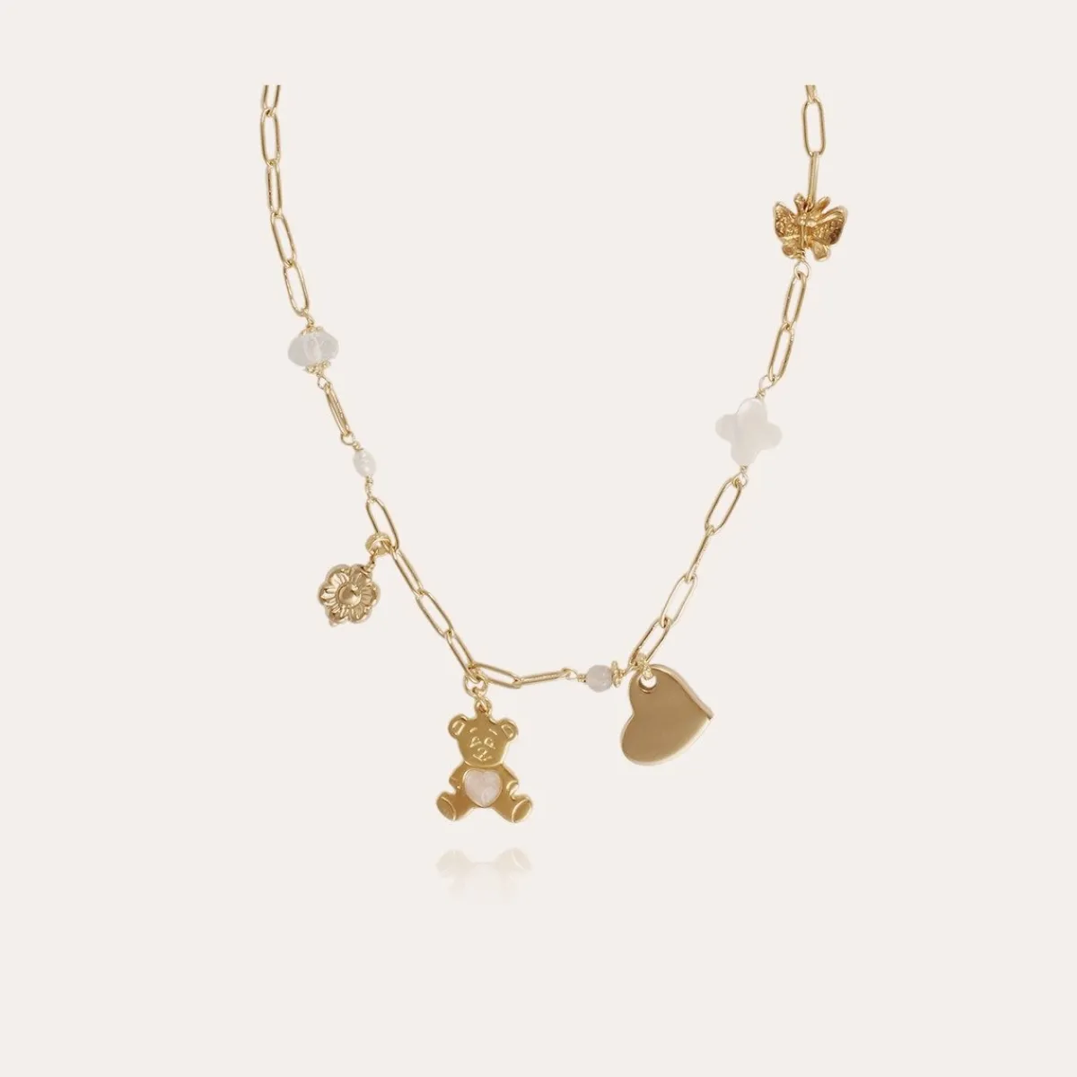 Online Gas Bijoux Capucine kids necklace gold Greymotherofpearl