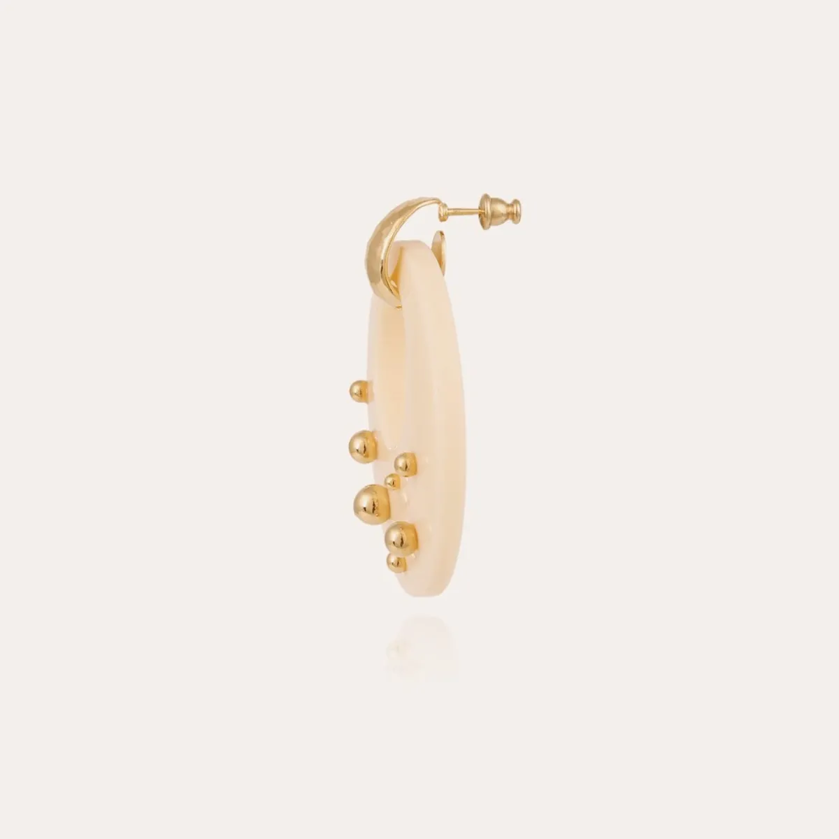 Cheap Gas Bijoux Cassiope earrings acetate gold - Ivory Offwhite