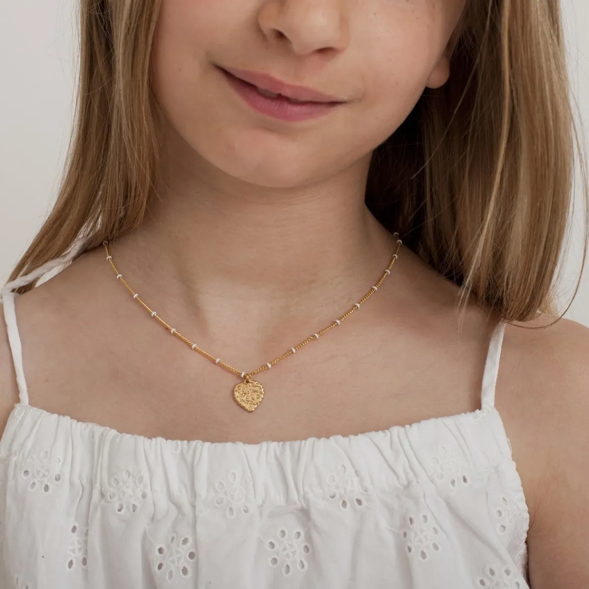 Hot Gas Bijoux Coeur kids necklace mini gold NOCOLOR