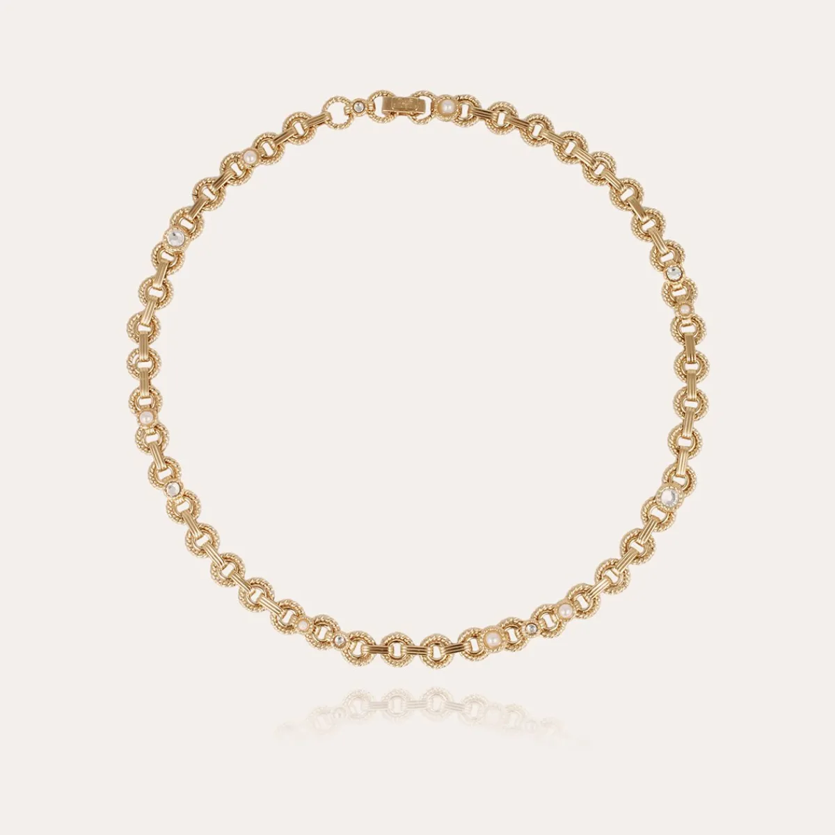 Cheap Gas Bijoux Collier Mistral doré Nacreblanche