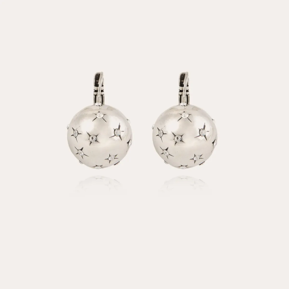 Clearance Gas Bijoux Comète earrings large size Silver