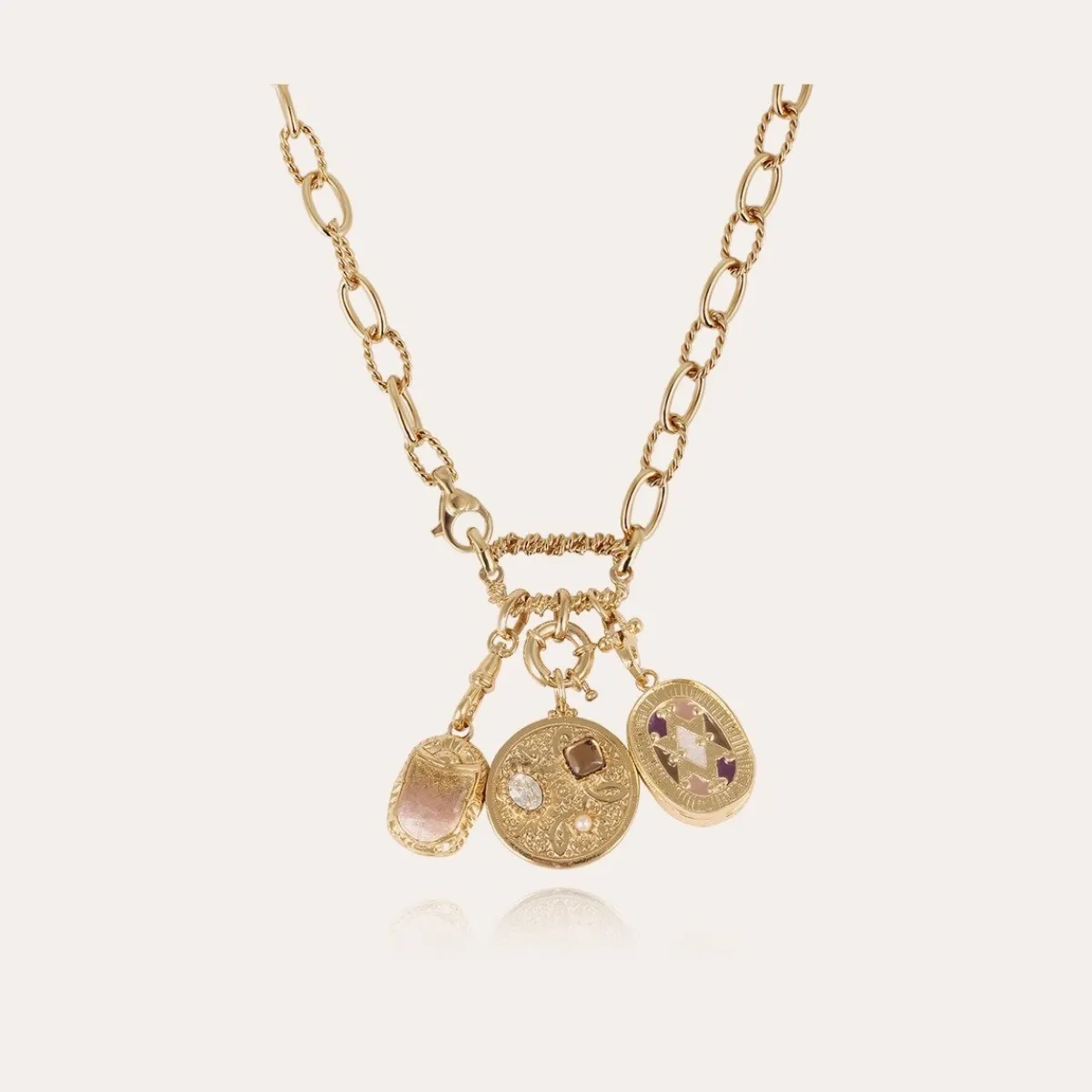 Store Gas Bijoux Constantine necklace gold Brownmultico