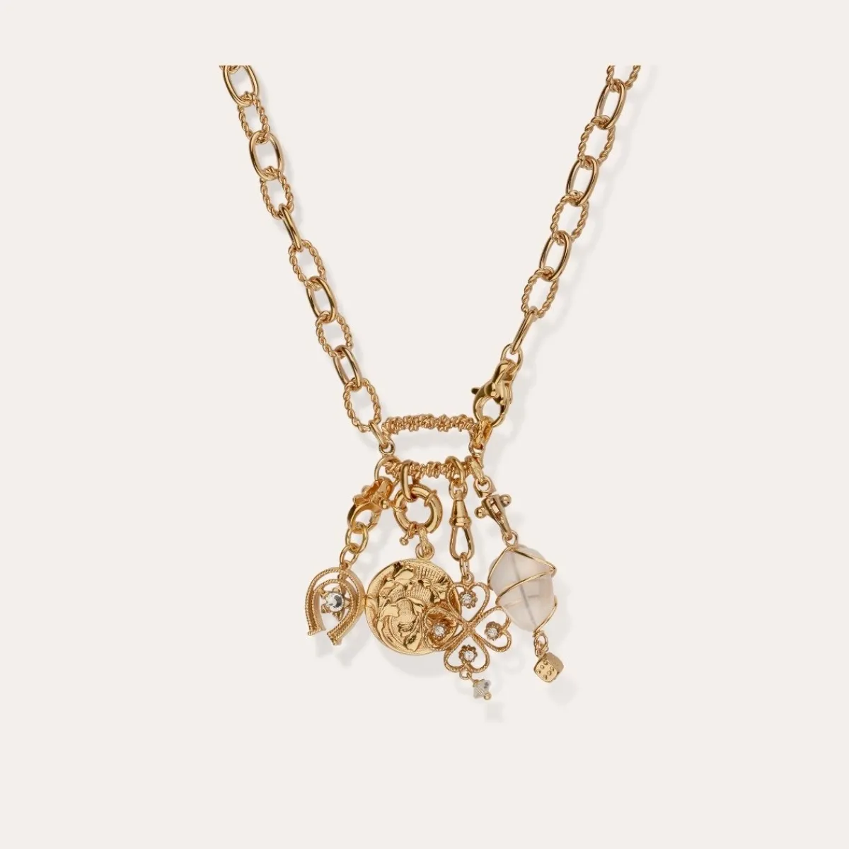 Best Gas Bijoux Constantine necklace gold Crystal