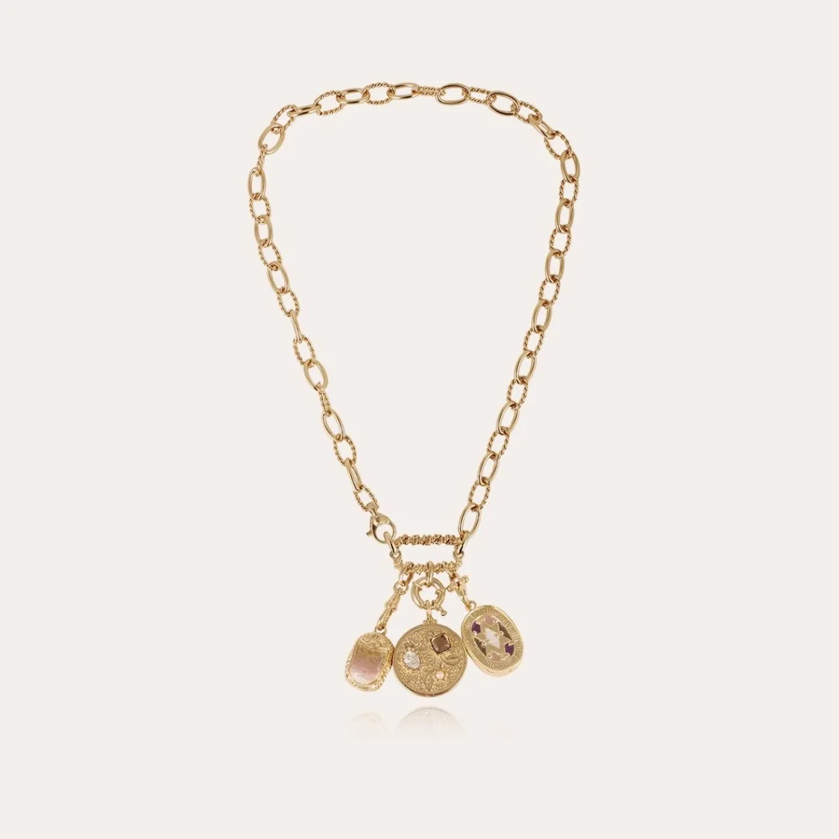 Store Gas Bijoux Constantine necklace gold Brownmultico