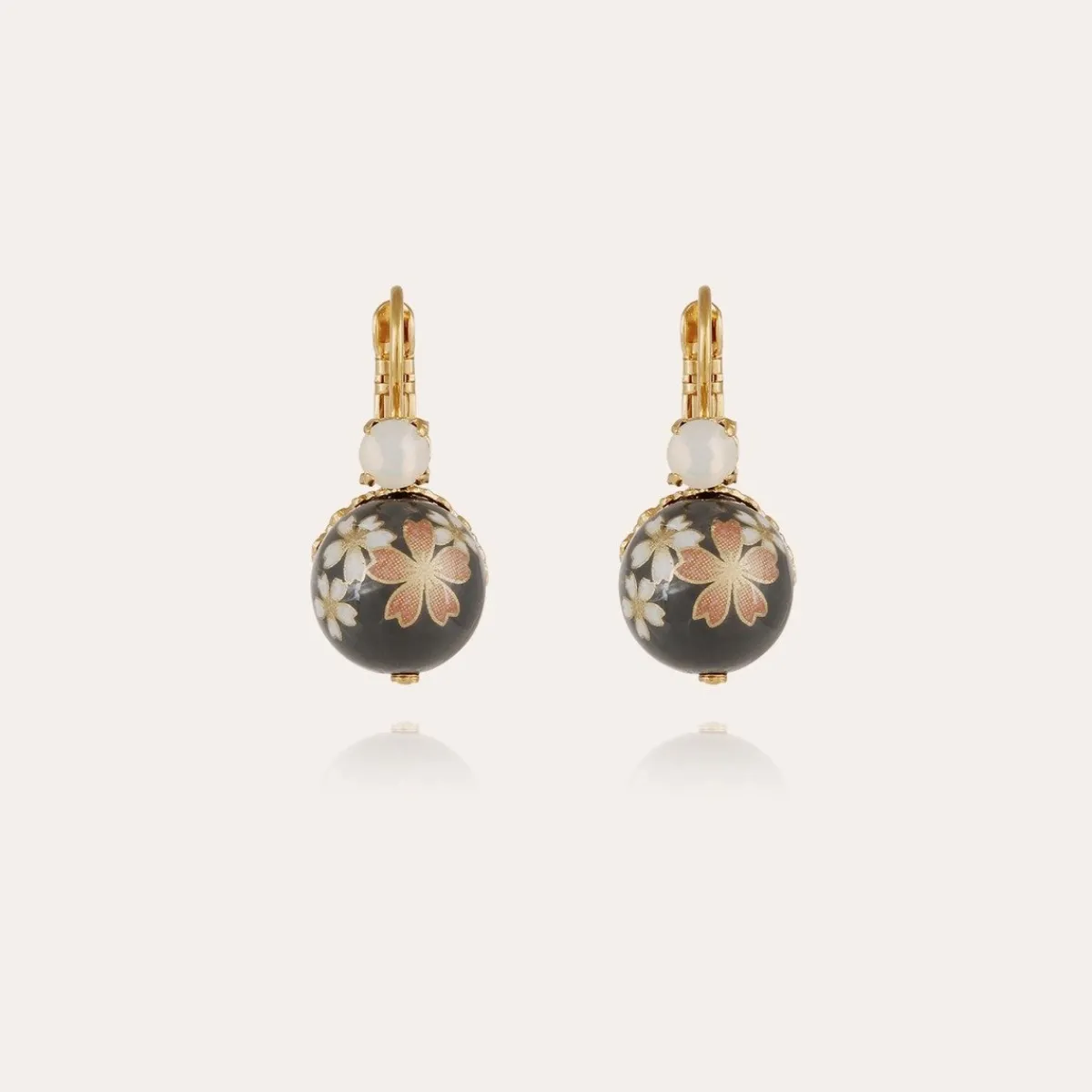 Hot Gas Bijoux Decalco earrings mini gold Grey