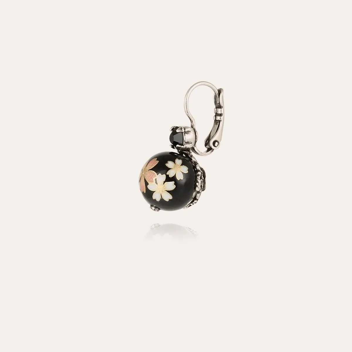 Shop Gas Bijoux Decalco earrings mini silver Black