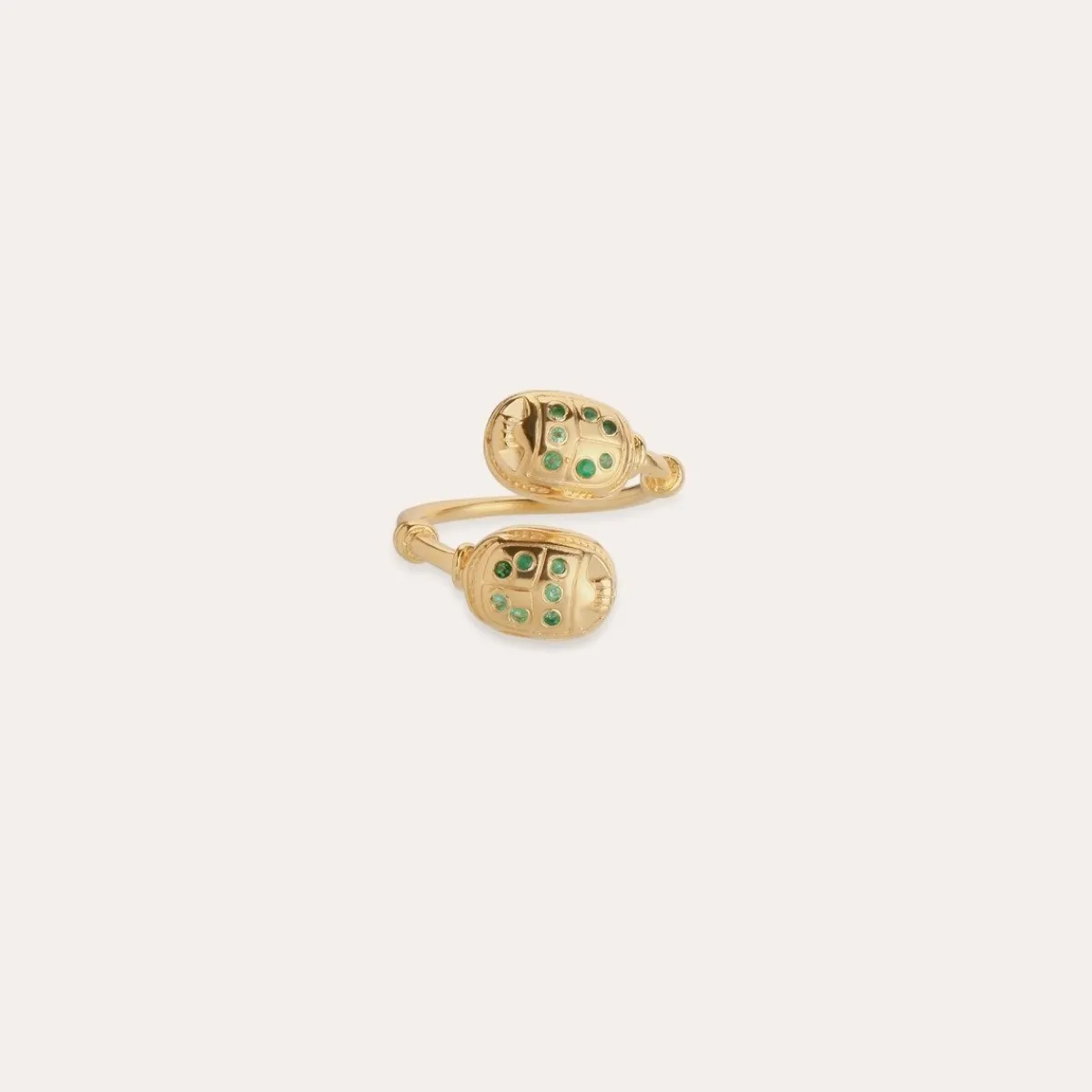 Cheap Gas Bijoux Duality Scaramouche ring gold - Emerald - Capsule The Precious Emeraldpreciousstone