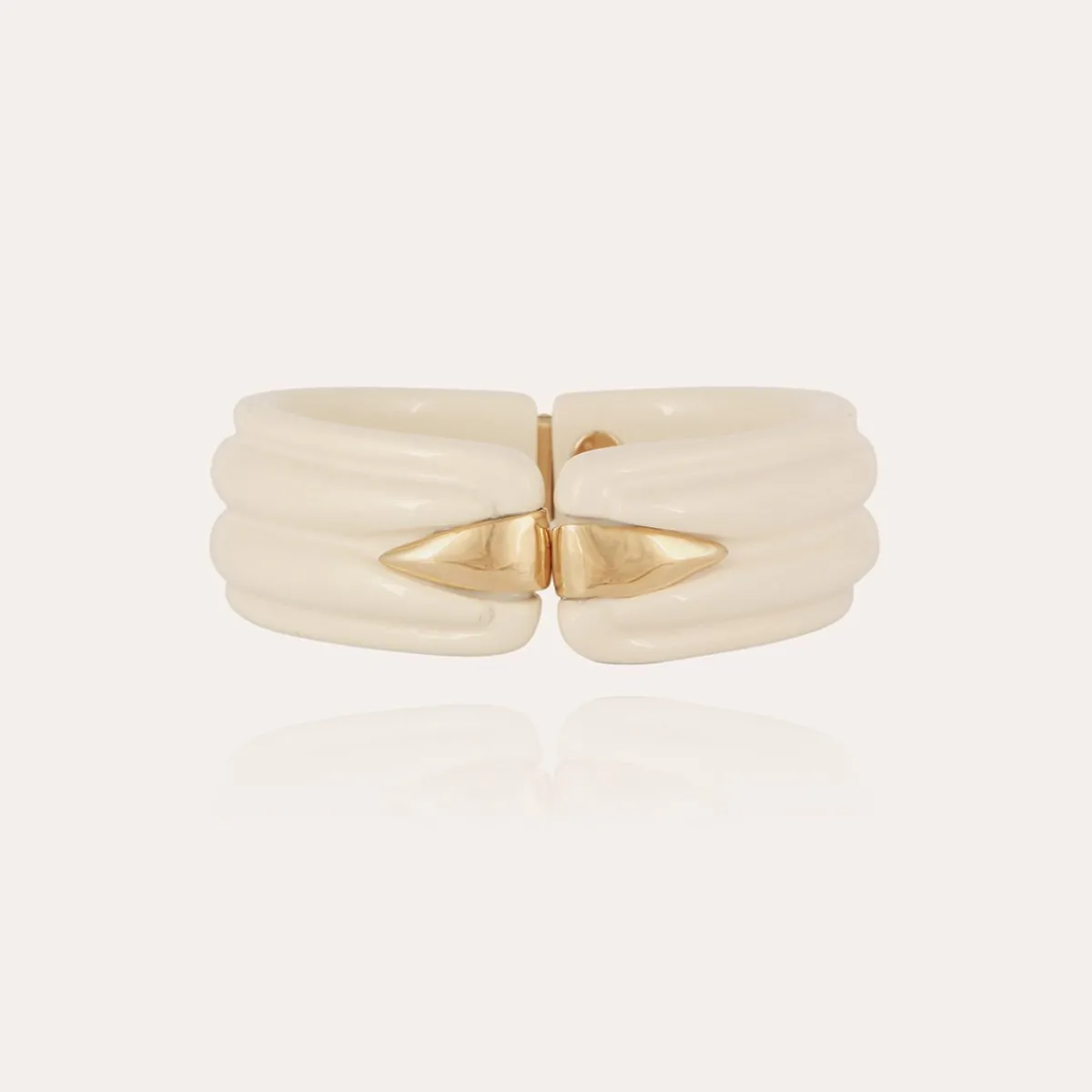 Cheap Gas Bijoux Ecume bracelet acetate gold - Ivory Offwhite