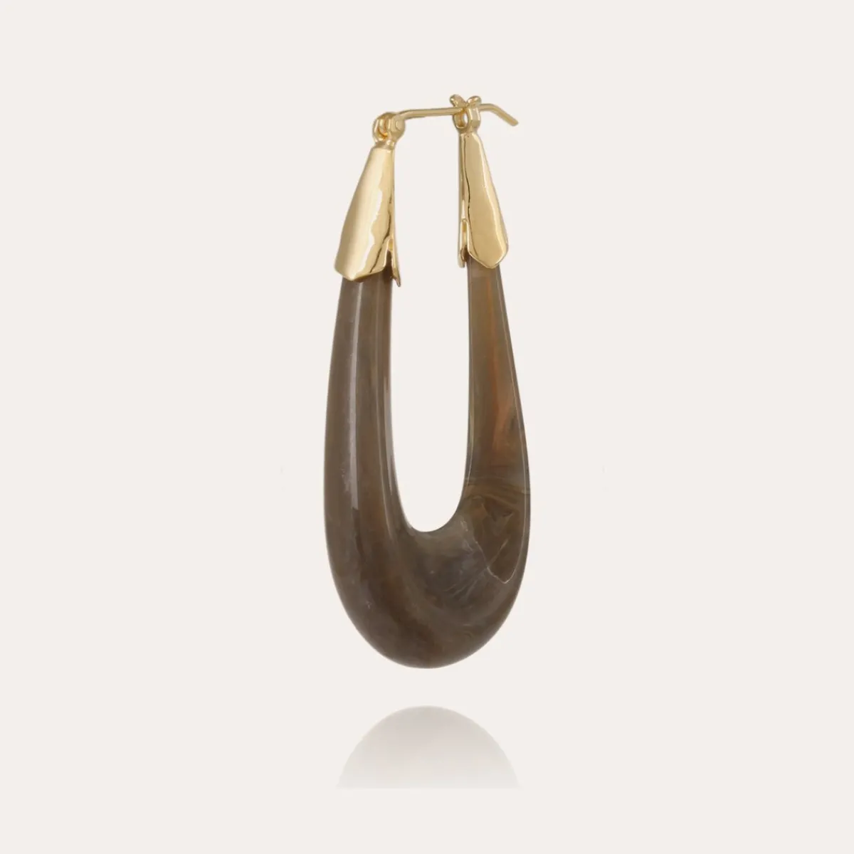 Store Gas Bijoux Ecume earrings acetate gold - Grey