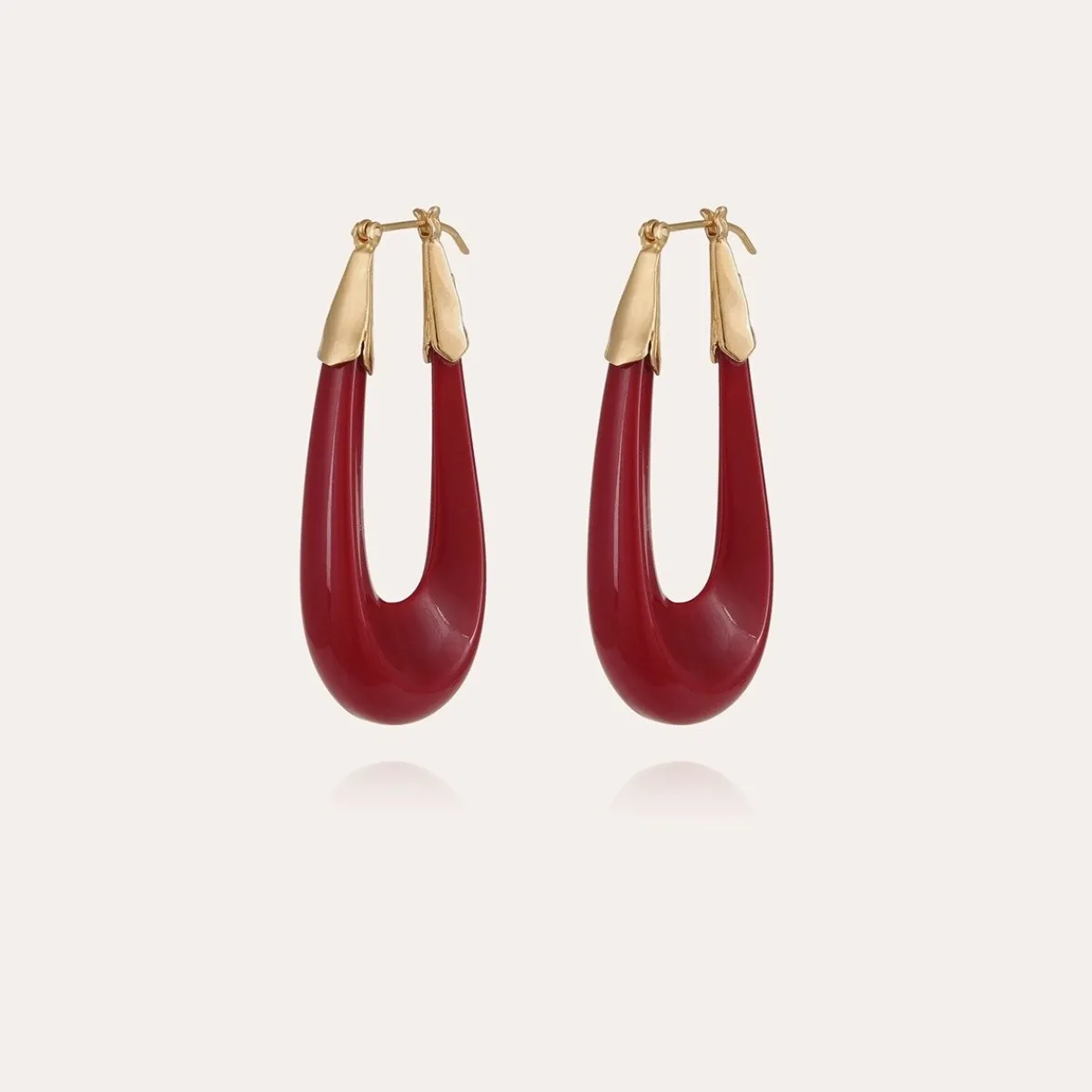 Clearance Gas Bijoux Ecume earrings acetate gold - Red