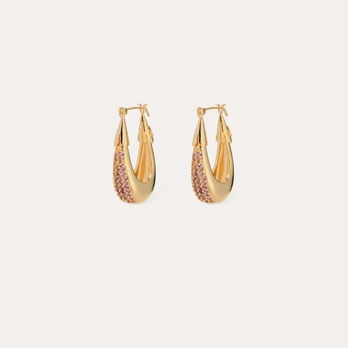 New Gas Bijoux Ecume earrings gold - - Capsule The Precious Amethyst