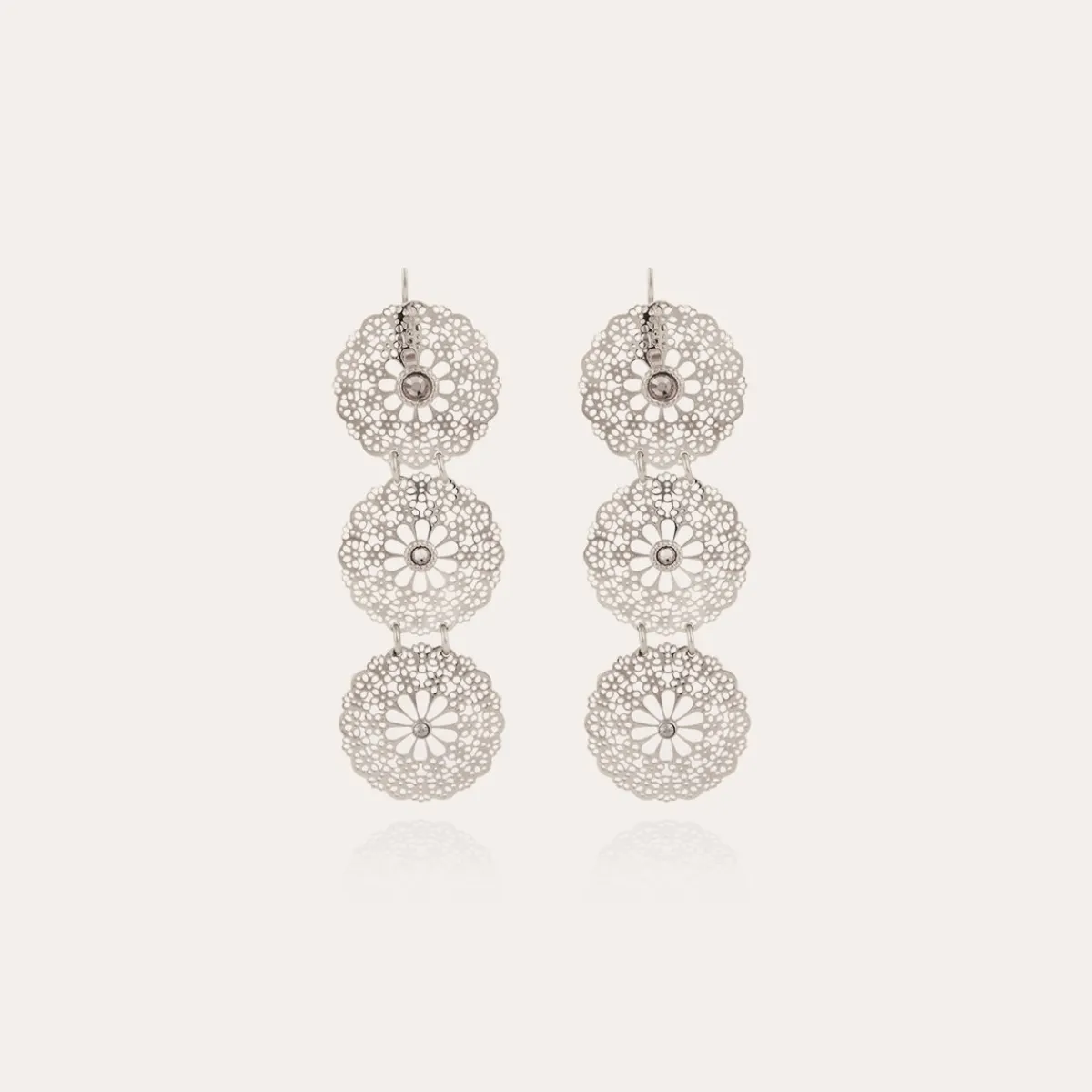 Hot Gas Bijoux Flocon Triple earrings mini silver NOCOLOR