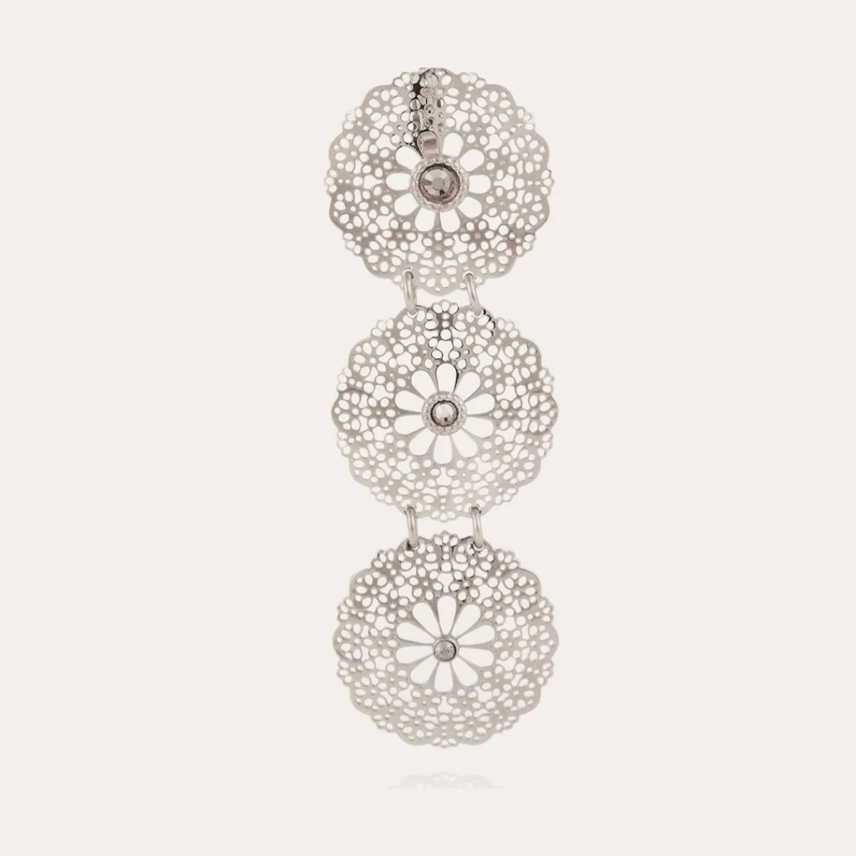 Hot Gas Bijoux Flocon Triple earrings mini silver NOCOLOR