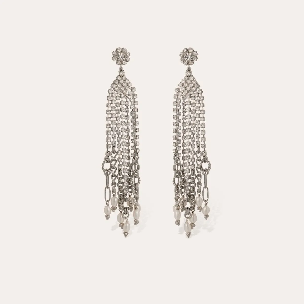 Best Gas Bijoux Grace strass earrings silver Crystal