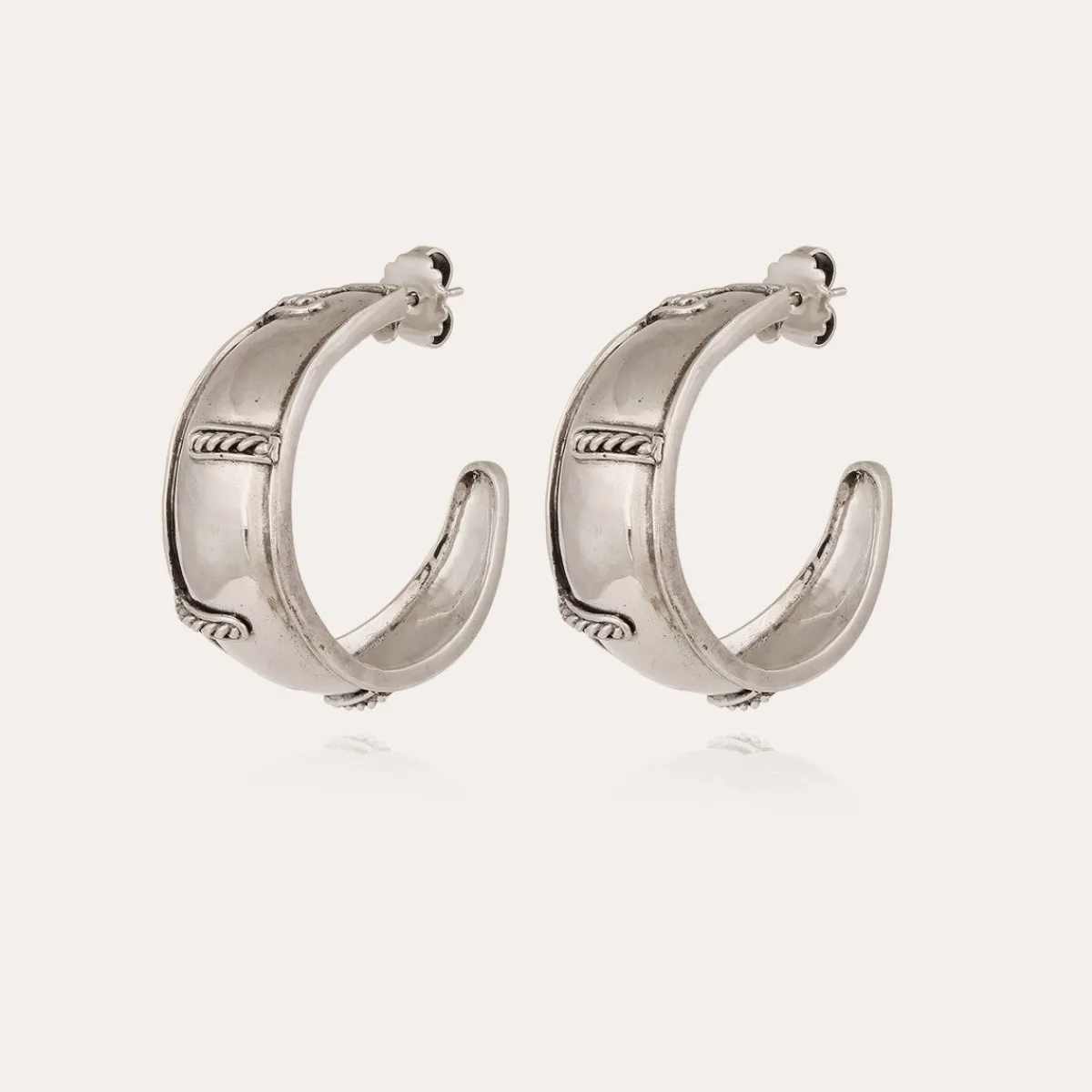 Discount Gas Bijoux Idra hoop earrings silver NOCOLOR