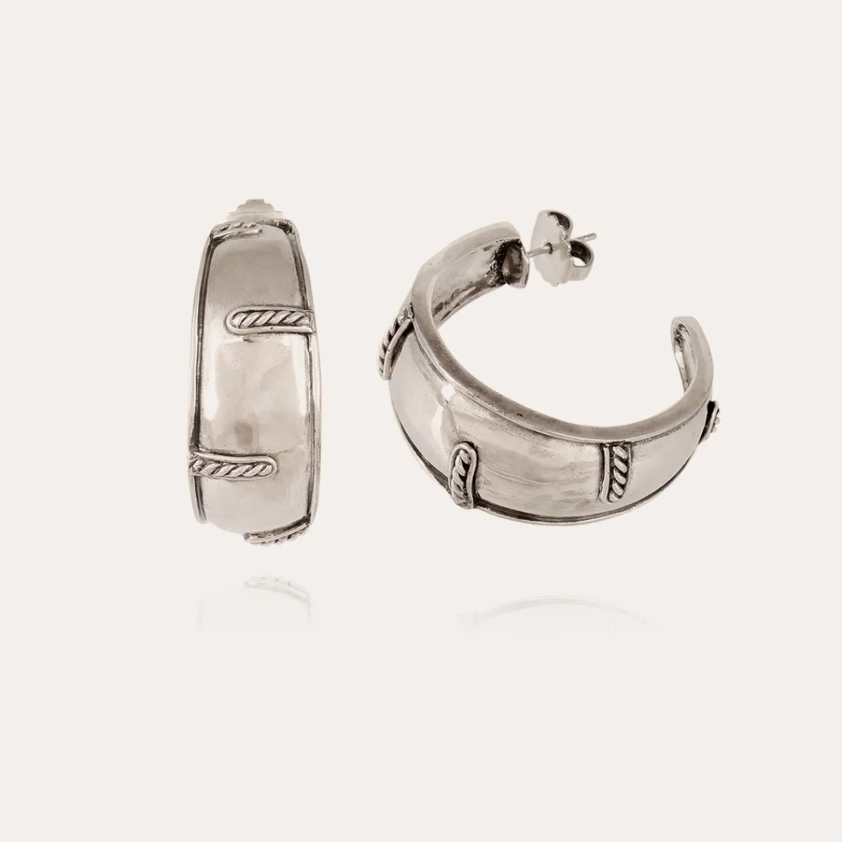 Discount Gas Bijoux Idra hoop earrings silver NOCOLOR