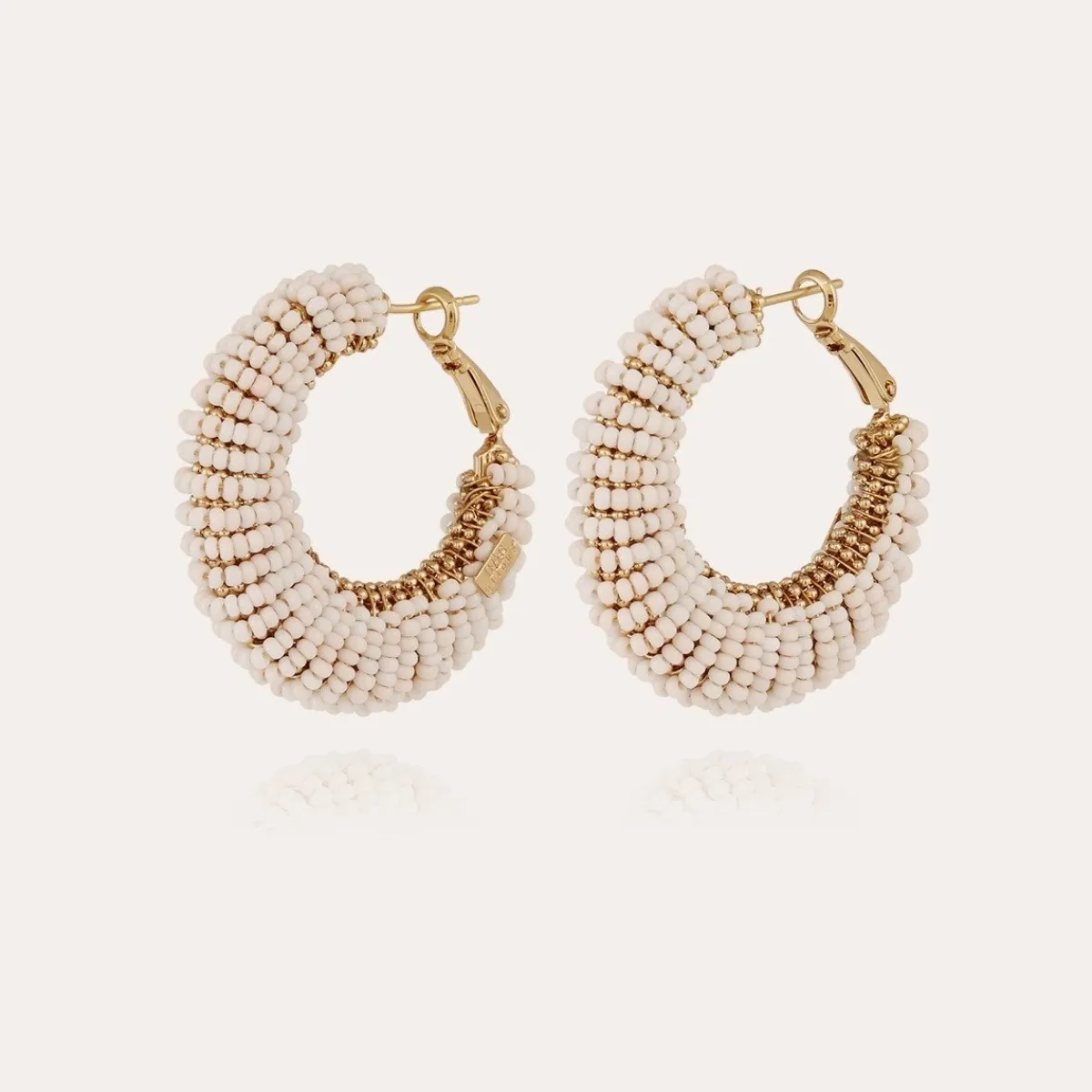 Discount Gas Bijoux Izzia earrings large size gold Offwhite