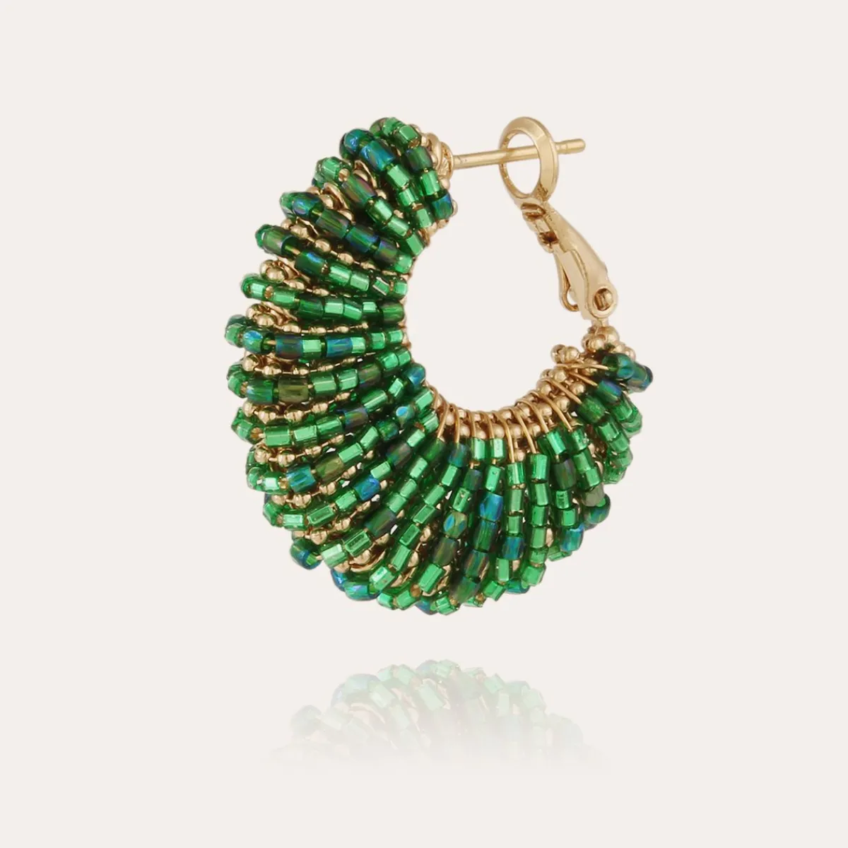 Cheap Gas Bijoux Izzia earrings small size gold Green