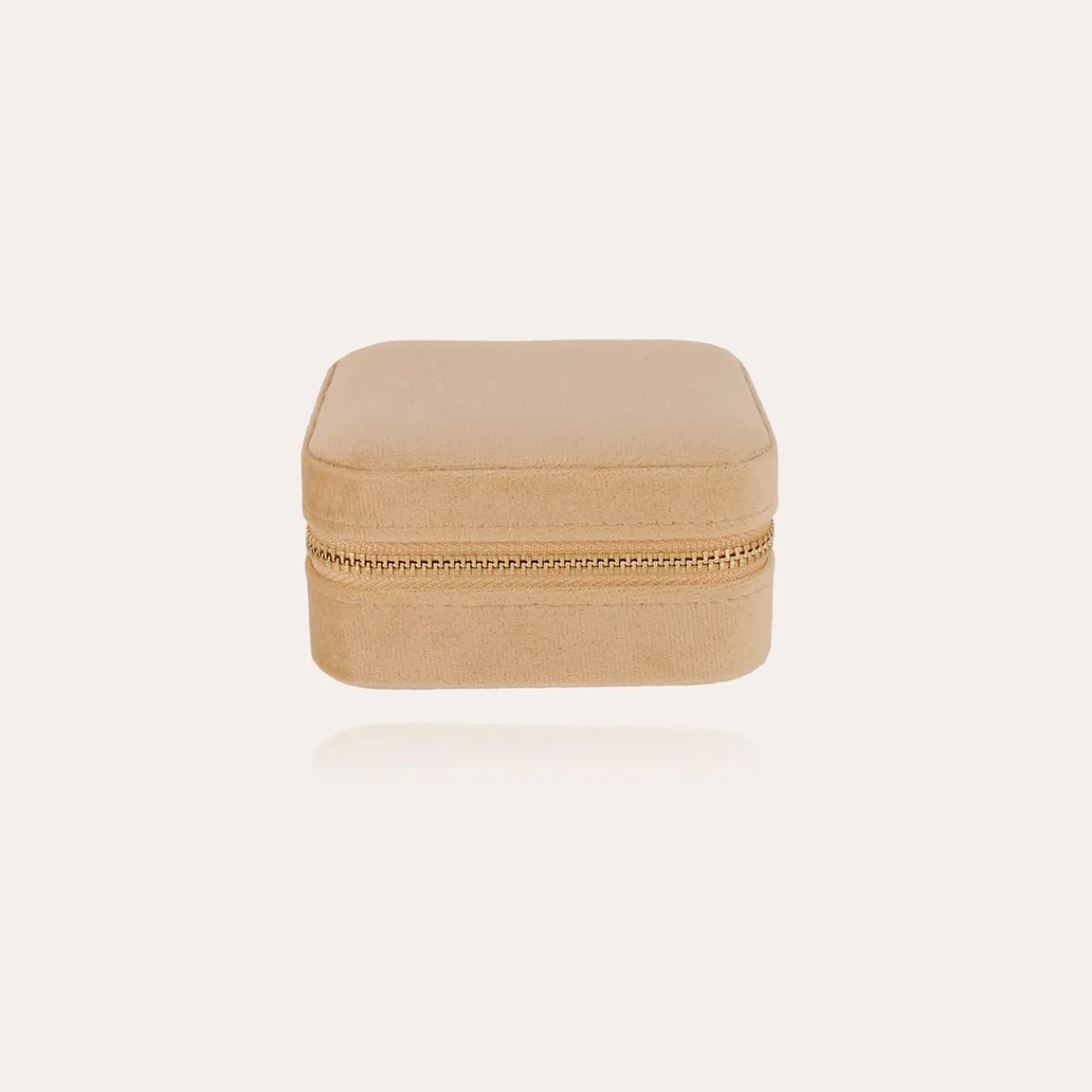 Discount Gas Bijoux Jewerly box velvet small size - Beige